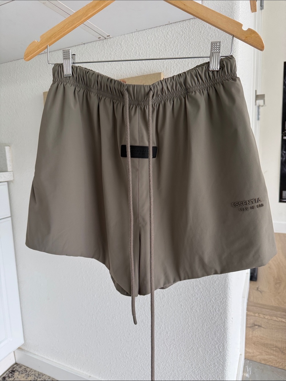 Essentials Women’s Olive Drawcord Athletic Shorts